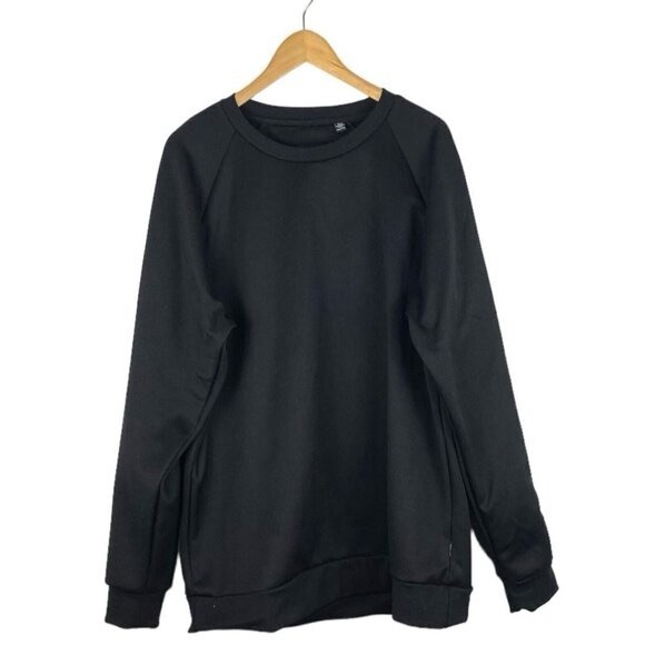 ONLY & SONS Other - ONLY & Sons Mens Black Crew Neck Long Sleeve Sweatshirt White Stripe US XXL